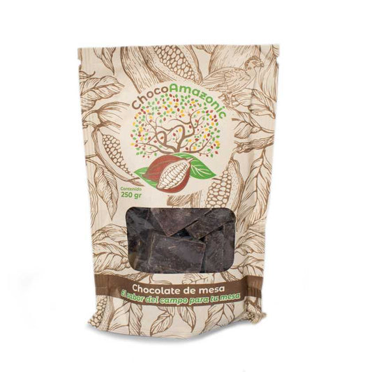 Cacao orgánico ChocoAmazonic 250 gr - con panela, clavos, canela y nuez moscada